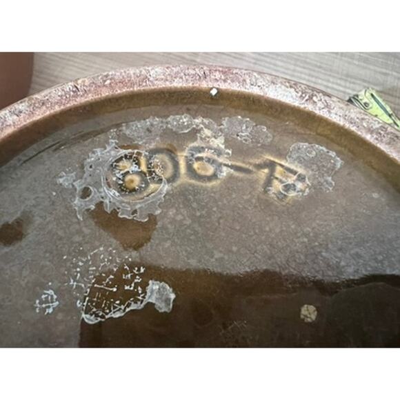 Vtg MCM W German Pottery Lava Glaze 5.5" Pot Planter Urn Vase Olive Green Retro - Picture 10 of 10